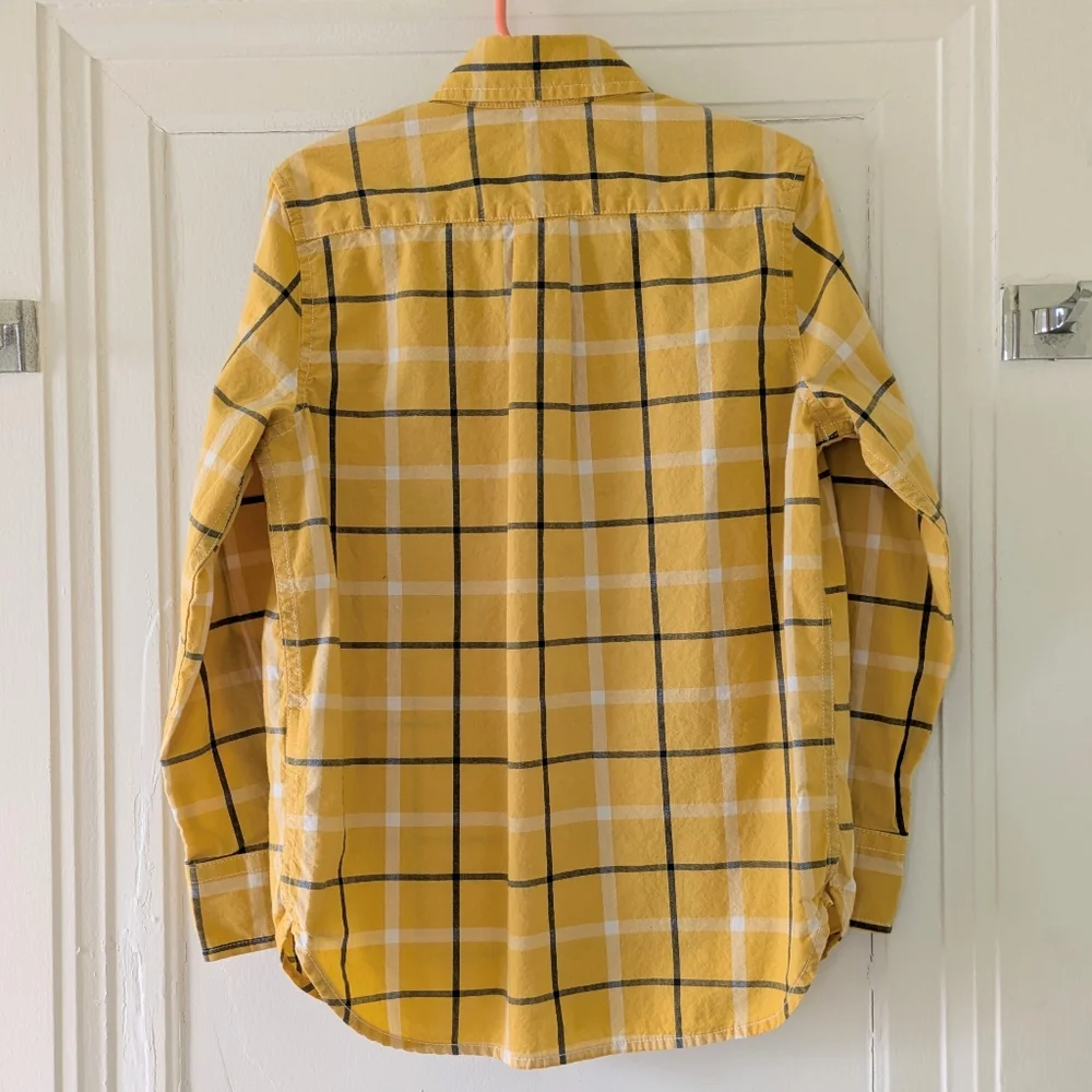 4/$25 Gap Yellow Plaid Button Down Shirt